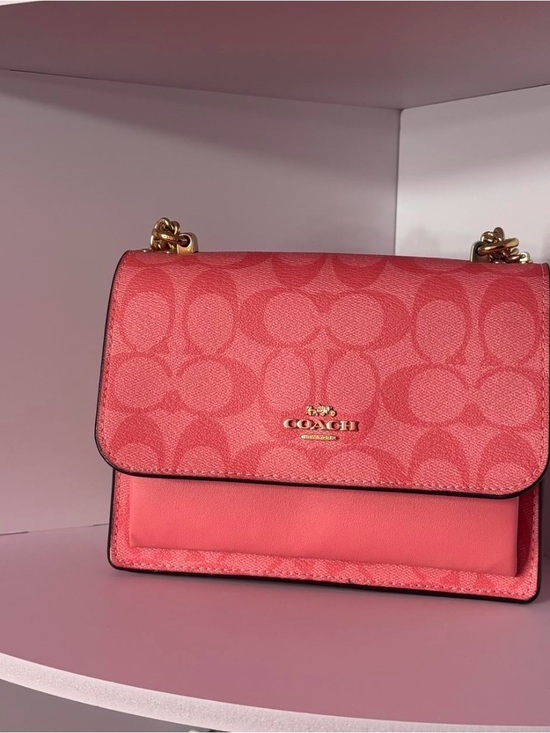 Coach Handbags - Coach Pink lemonade Signature Crossbody with Gold Hardware